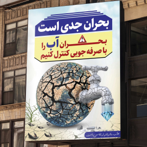 طرح لایه باز بنر بحران آب جدی است